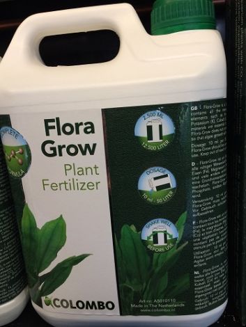 flora grow, vloeibare plantenvoeding voor aquaria.