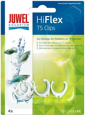 Juwel pak à 4 HiFlex klem T5, plastic.