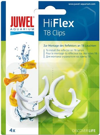 Juwel pak à 4 HiFlex klem T8, plastic.