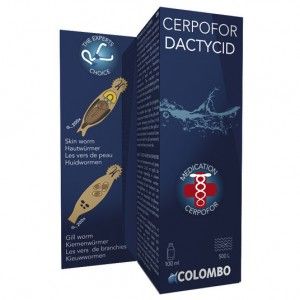 cerpofor dactycid, medicijn tegen wormen bij vissen.